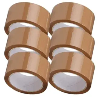 Brown Tape 2 Inch (48mm) x 50 Meters Adhesive Tape Ideal for Dispensers Industrial